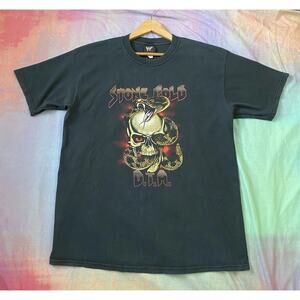 Vintage 90s WWF Stone Cold Steve Austin Texas Rattlesnake Skull T-Shirt Sz XL